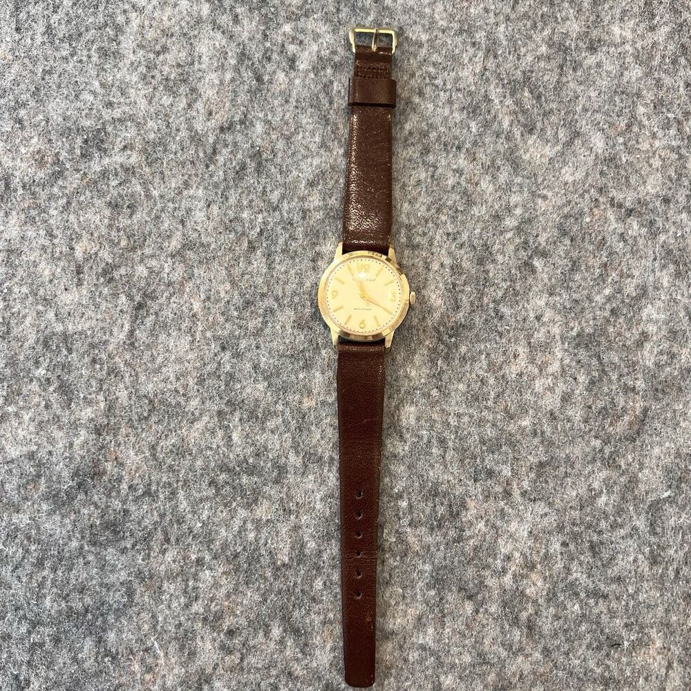 Caravelle By Bulova Men’s Watch Gold With Leather Band Waterproof Anti Magnetic